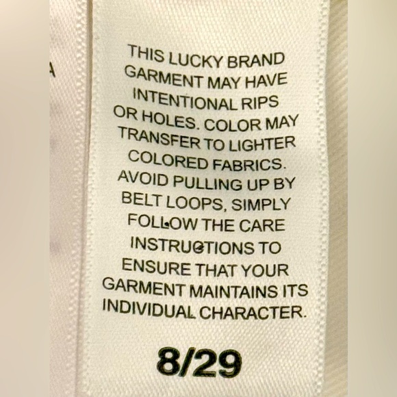 NWT Lucky Brand White Pink Floyd Frayed High Waist‎ Denim Mom Shorts Size… - Picture 14 of 15